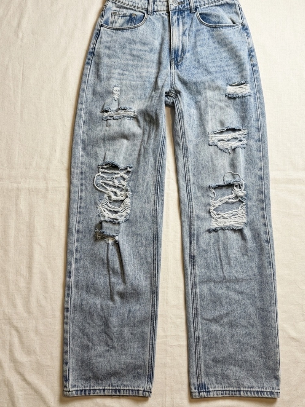 Empyre Tori High Rise Distressed Baggy Skater Jeans - Size 4 / 28 - Picture 8 of 8